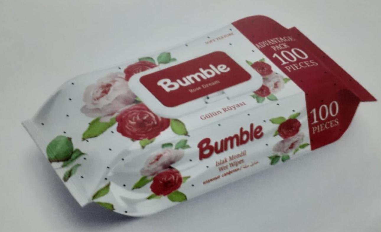 Bumble Wet Wipes 100's (Rose)