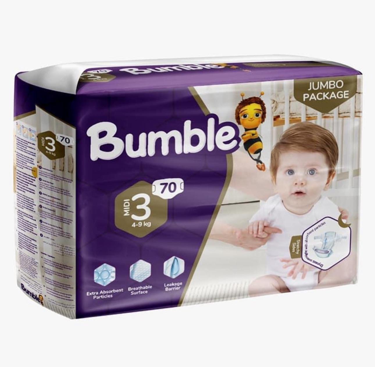 Bumble JUMBO 3 (4,9kg) 70's Baby Diapers