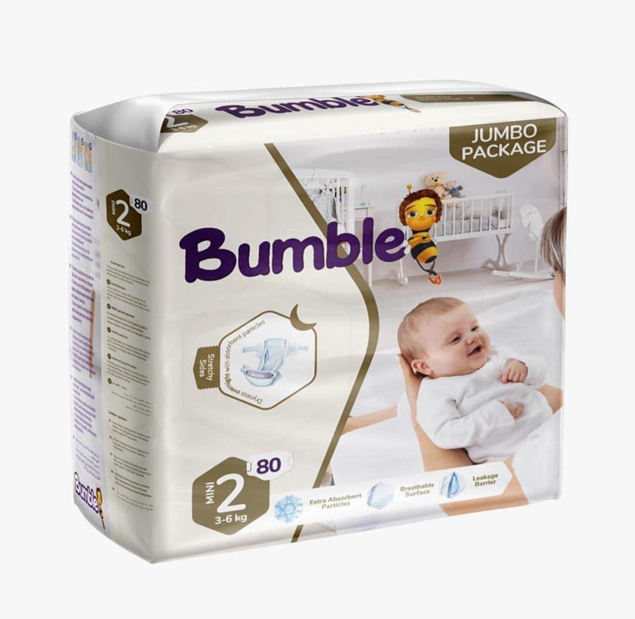 Bumble JUMBO 2 (3,6kg) 80's Baby Diapers