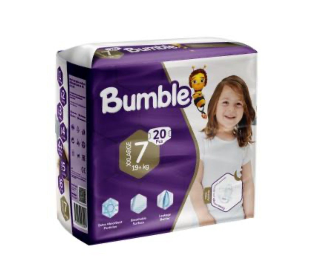 Bumble TWIN 7 (19kg) 20's Baby Diapers