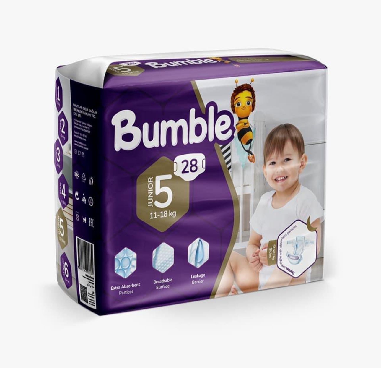 Bumble TWIN 5 (11,18kg) 28's Baby Diapers