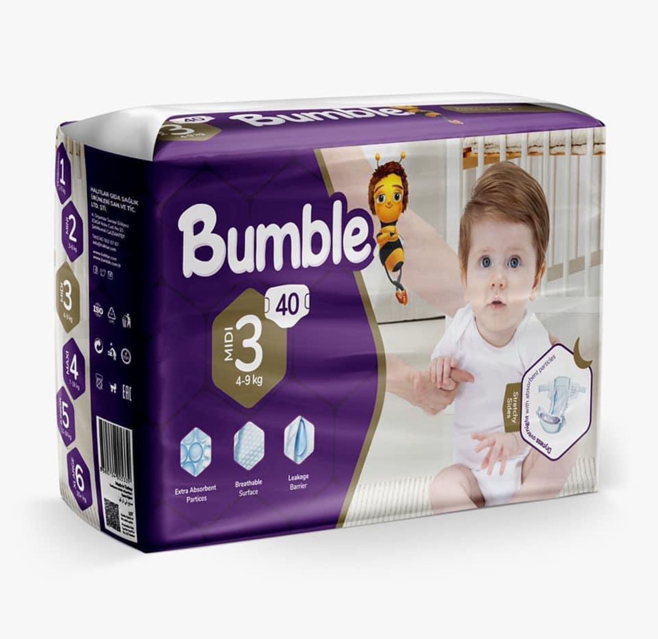 Bumble TWIN.3 (4,9kg) 40's Baby Diapers